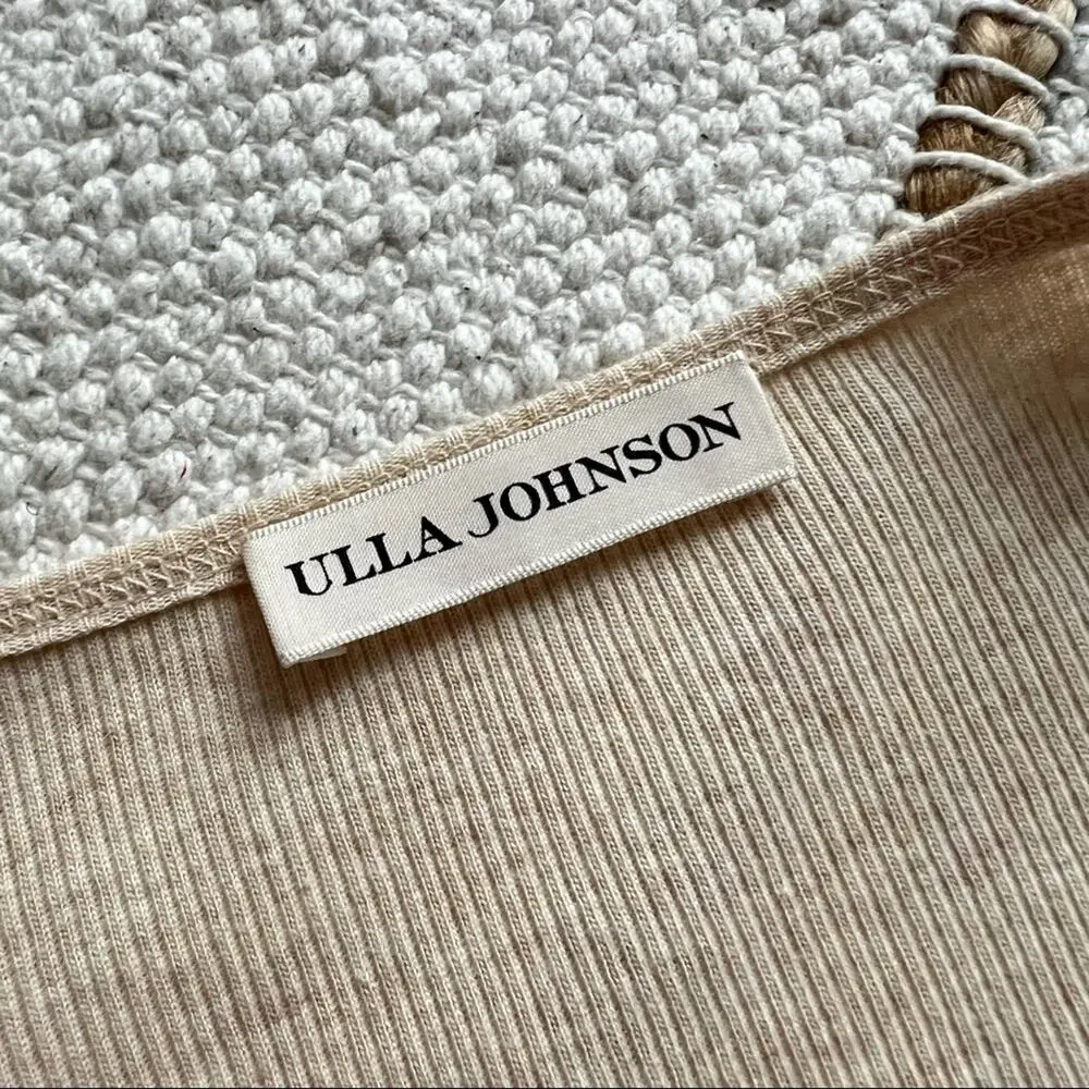 Ulla Johnson Joanne Oatmeal Long Puff Sleeve Pullover Top Women’s Medium - Picture 10 of 13